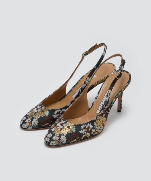 パンプス NICLA バックスリング パンプス 8.5cm FLOWER