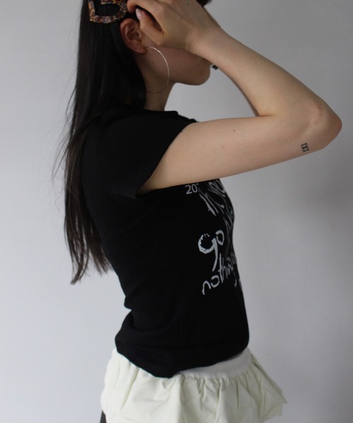 「SANSeLF」 半袖Tシャツ FREE イエロー レディース_画像4