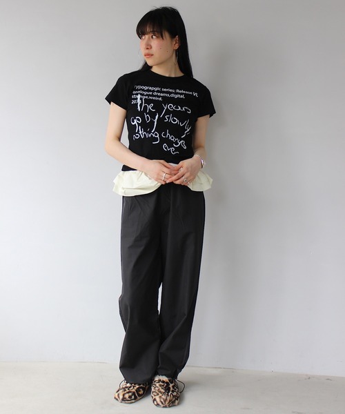 「SANSeLF」 半袖Tシャツ FREE イエロー レディース_画像5