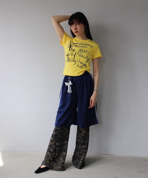 「SANSeLF」 半袖Tシャツ FREE イエロー レディース_画像8