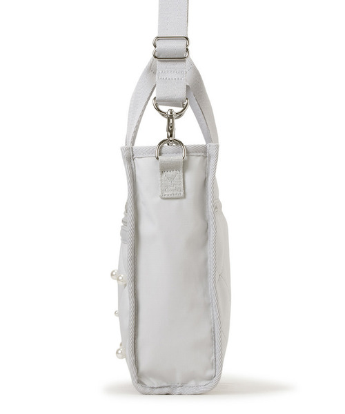 ショルダーバッグ バッグ MINI N/S TOTE W/ PEARLS ミストグレーパール レディースの画像