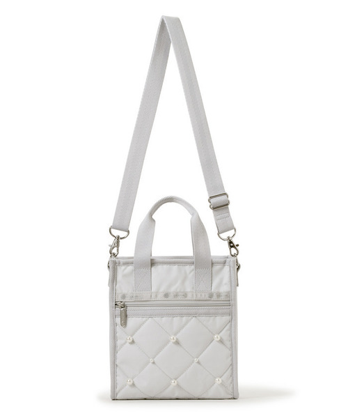 ショルダーバッグ バッグ MINI N/S TOTE W/ PEARLS ミストグレーパール レディースの画像