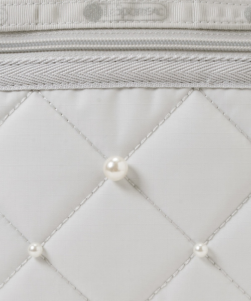 ショルダーバッグ バッグ MINI N/S TOTE W/ PEARLS ミストグレーパール レディースの画像