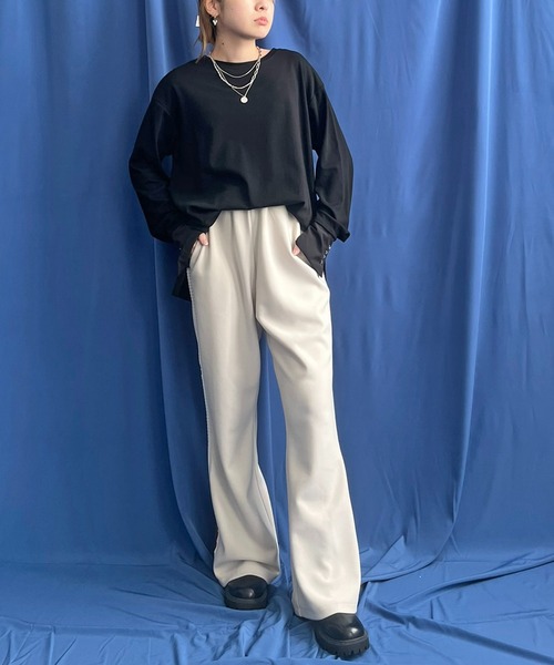 「LHELBIE」 パンツ M ライトグレー レディース_画像2
