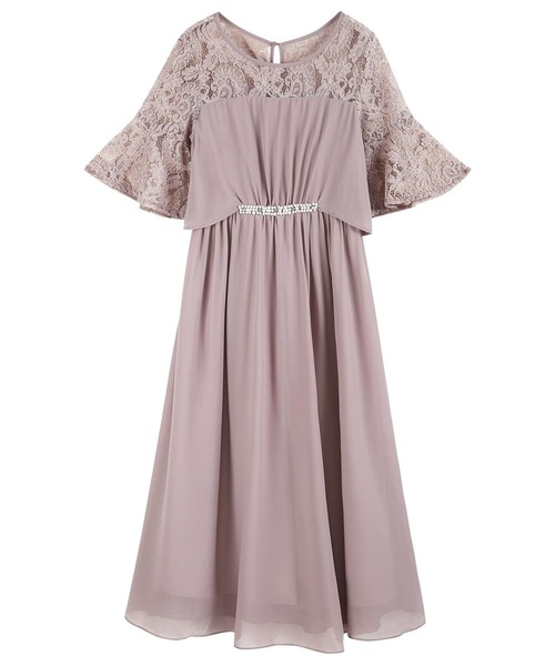 「DRESS PLUS」 半袖ワンピース M ネイビー レディース_画像2