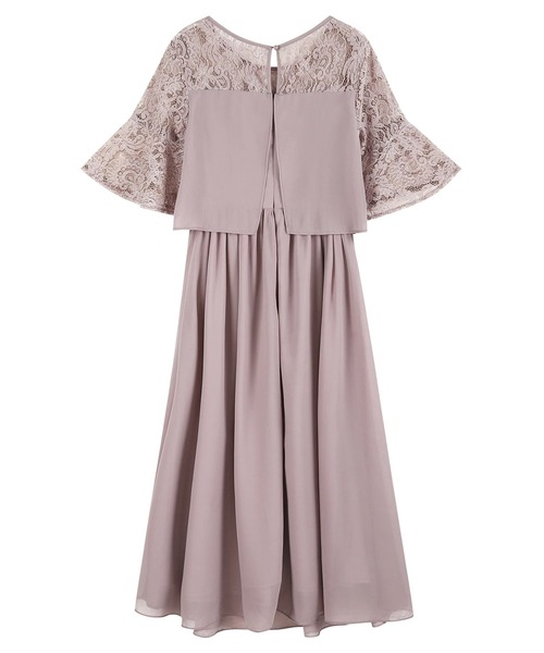 「DRESS PLUS」 半袖ワンピース M ネイビー レディース_画像3