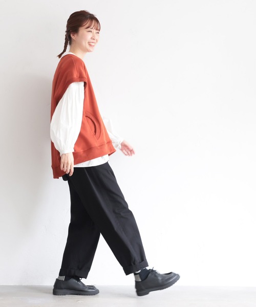 「soulberry」 チノパンツ 3L ブラック レディース_画像7