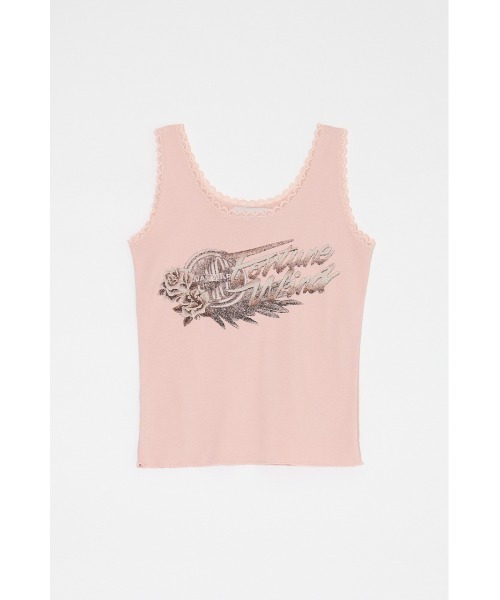 MOUSSY（マウジー） タンクトップ ノースリーブ LACE TRIM タンク