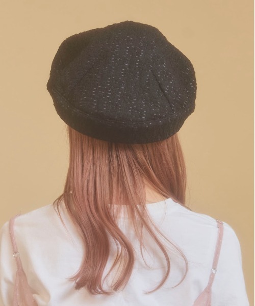 「kaorinomori」 ベレー帽 M/57.5cm ホワイト レディース_画像4