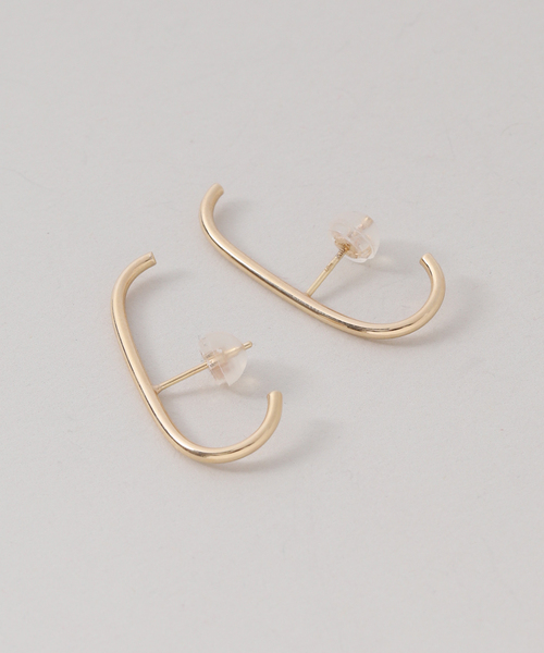 Lilas ピアス J型パイプピアスL K10（両耳） レディース : ZOZOTOWN
