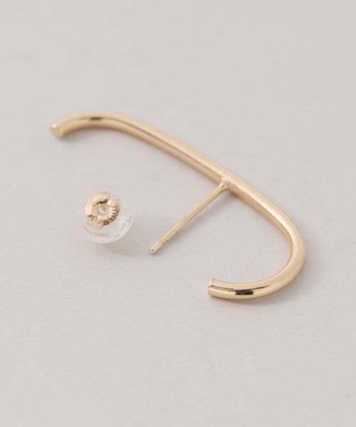Lilas J型パイプピアス Lilas ピアス J型パイプピアスL K10（両耳） レディース : ZOZOTOWN