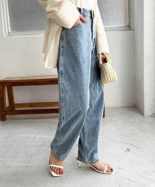 「DISCOAT」 デニムパンツ MEDIUM ブラック レディース_画像3
