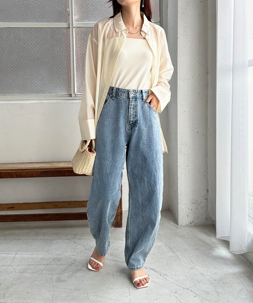 「DISCOAT」 デニムパンツ MEDIUM ブラック レディース_画像5