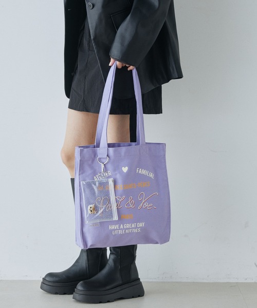 「PAUL & JOE ACCESSOIRES」 トートバッグ FREE ブラック レディース_画像7