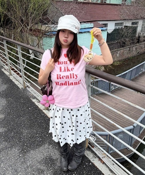 ViViDAY tシャツ 半袖 ハート＆英字プリント tシャツ レディース