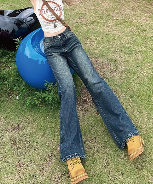 「meJane」 デニムパンツ M ブルー レディース_画像4