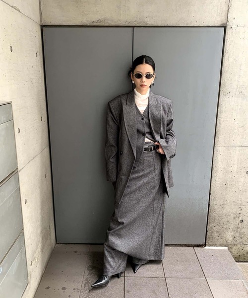 「chuclla」 ロングスカート M グレー レディース_画像6