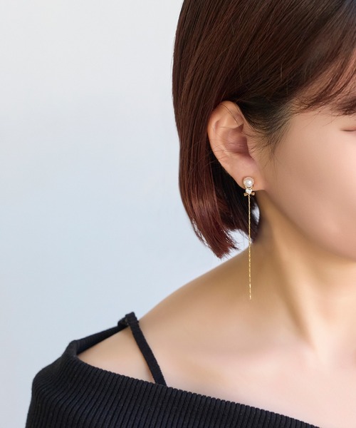 Phoebe イヤリング 「痛くないシリーズ」デイリーパールビジュー 