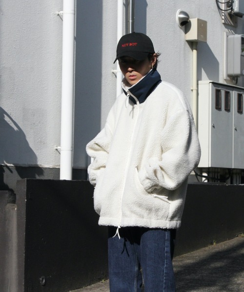 専用⭐︎ボアジップ BOA ZIP ブルゾン GRIS Boa Zip Blouson | NAVY - microapartment