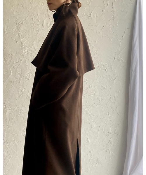 She's Closet フェイクウール2WAYショート丈スタンドカラーコート She's Closet ステンカラーコート コート フェイクウール