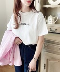 tシャツ 半袖 ロゴ刺繍半袖Tシャツ レディースの詳細画像4