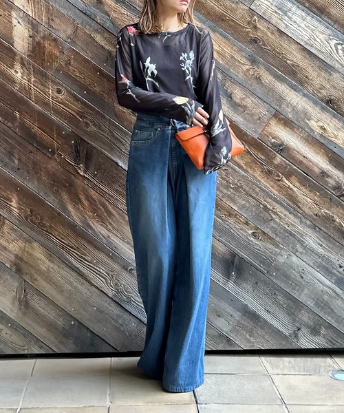 トップス Mi mi via loca tシャツ アソート アブストラクト・レオパード・花