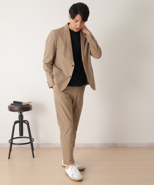 美品　メンズビギ　鹿の子　ニットテーラード　ストレッチ　アンコンジャケット　M MEN'S BIGI - 美品 メンズビギ 鹿の子 ニットテーラード