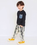 パンツ 「ガーデナー」チェック柄テーパードパン...の詳細画像3