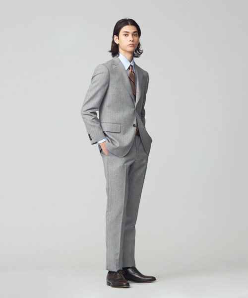 ほぼ新品 J.PRESS スーツセットアップ シルク混　XL グレー ほぼ新品 J.PRESS スーツセットアップ シルク混 XL グレー