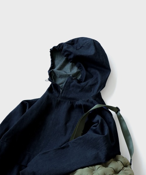 antiqua（アンティカ） パーカー デニム生地プルオーバー レディース