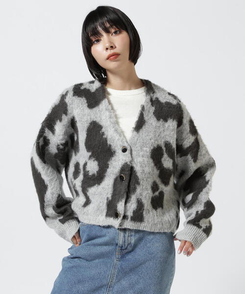 カーディガン DROIT BELLO（ドロイトベロ）レオパード柄カーディガン レディース DROIT BELLO カーディガン BELLO（ドロイトベロ）レオパード柄