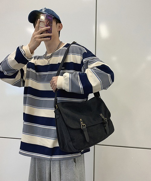 ニュースペーパーバッグ　ショルダーバッグ　ポストマン　キャンバス生地　アメカジ Ressaca（レサーカ） ショルダーバッグ キャンバスポストマン