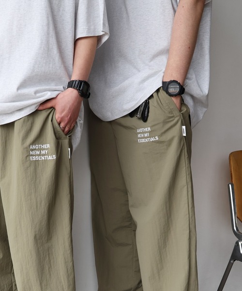 ワイドパンツ パンツ 「新色・新サイズ追加」ANMEロゴナイロンワイドパンツ「接触冷感/UVカット(UPF50＋)/撥水加工」 レディース メンズの画像