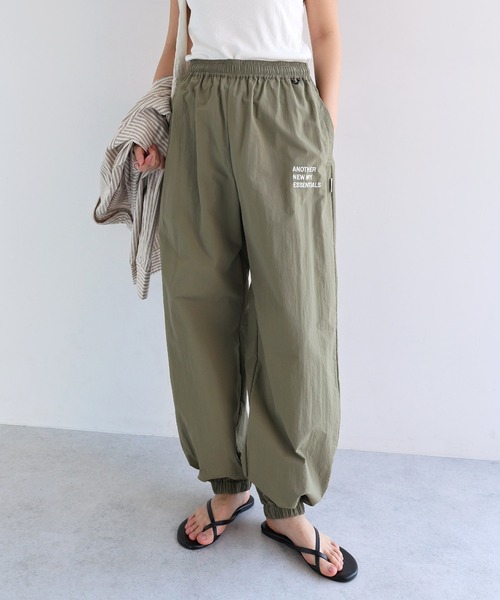 ワイドパンツ パンツ 「新色・新サイズ追加」ANMEロゴナイロンワイドパンツ「接触冷感/UVカット(UPF50＋)/撥水加工」 レディース メンズの画像