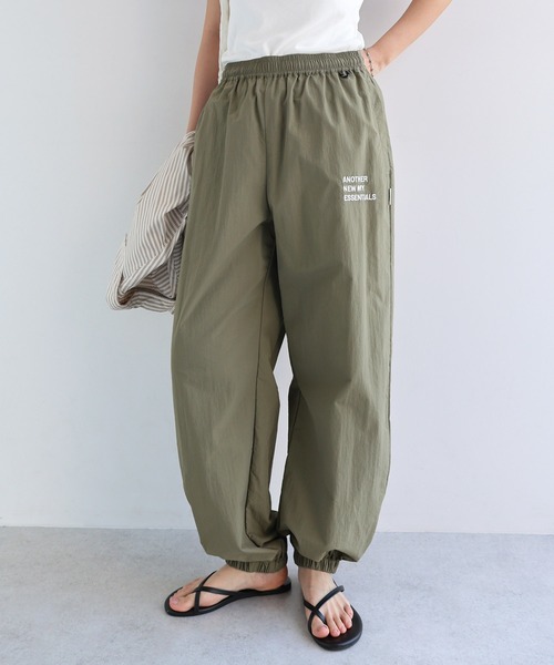 ワイドパンツ パンツ 「新色・新サイズ追加」ANMEロゴナイロンワイドパンツ「接触冷感/UVカット(UPF50＋)/撥水加工」 レディース メンズの画像