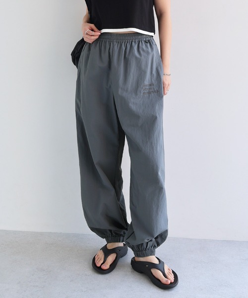 ワイドパンツ パンツ 「新色・新サイズ追加」ANMEロゴナイロンワイドパンツ「接触冷感/UVカット(UPF50＋)/撥水加工」 レディース メンズの画像