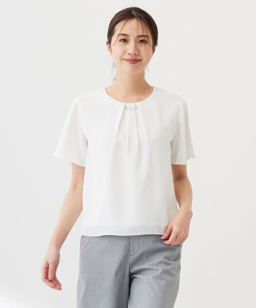 tシャツ シアーストライプ カットソー レディース