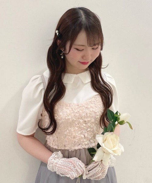 アンスリード フロントフレアシャツ ブラウス 美品 エンフォルド 25SS】ENFOLD エンフォルド / LAYERED HALF‐SLEEVES SHIRT / シャツ