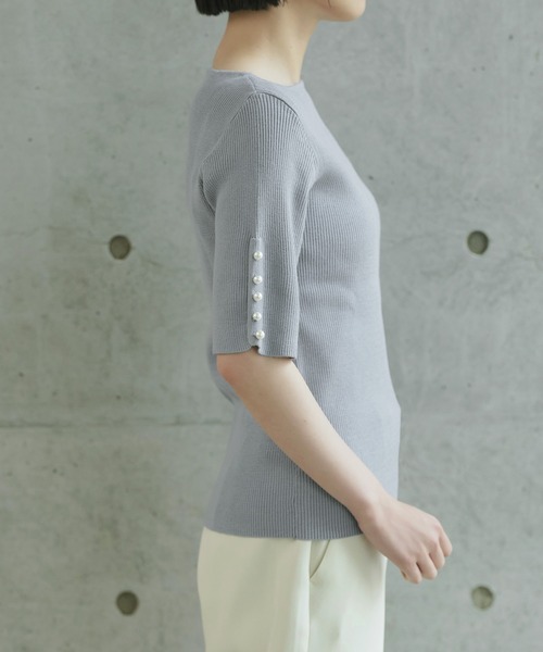 ニット+セーター Riu Summer tweed knit RUIRUE BOUTIQUE ニット セーター 洗える UVカット ｜ 選べる