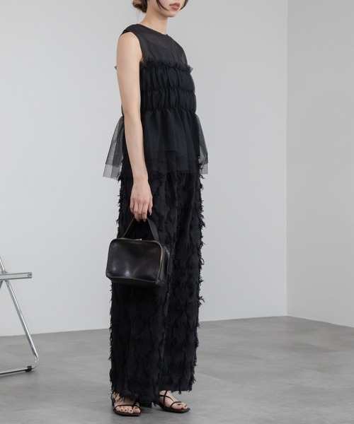 HEILIS ブラウス シャツ チュールシャーリングシアートップス