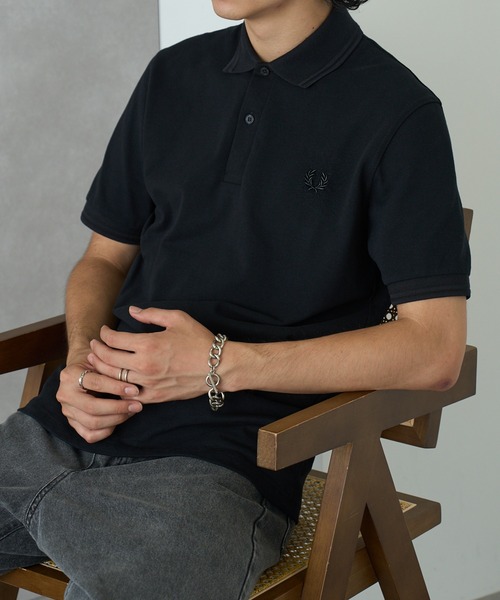 FRED PERRY ブラックポロシャツ 42 FRED PERRY（フレッドペリー） ポロシャツ The Fred Perry Shirt - M2