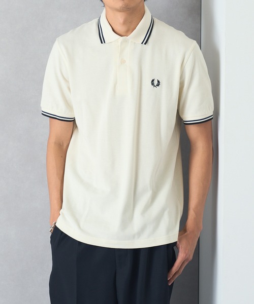 FRED PERRY ホワイト ポロシャツ UK 8 FRED PERRY ホワイト ポロシャツ UK 8 - メルカリ