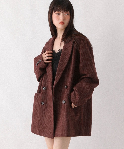 Heather ジャケット テーラードジャケット 「季節を繋ぐあたたかミドル