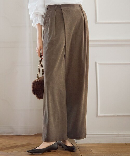 パンツ 「SLOW/一部店舗限定」ソフトコーデュロイ ワイドパンツ