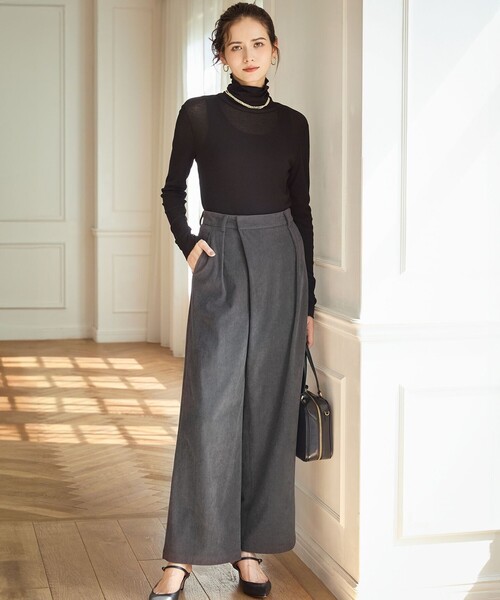 パンツ 「SLOW/一部店舗限定」ソフトコーデュロイ ワイドパンツ