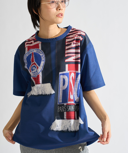 tシャツ 「PSG / パリ・サン＝ジェルマン」 JP Vintage Scarf Printed 