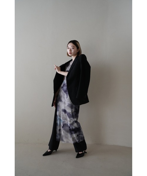 Uenui ワンピース マーブル シアー ワンピース 総柄 : ZOZOTOWN Yahoo