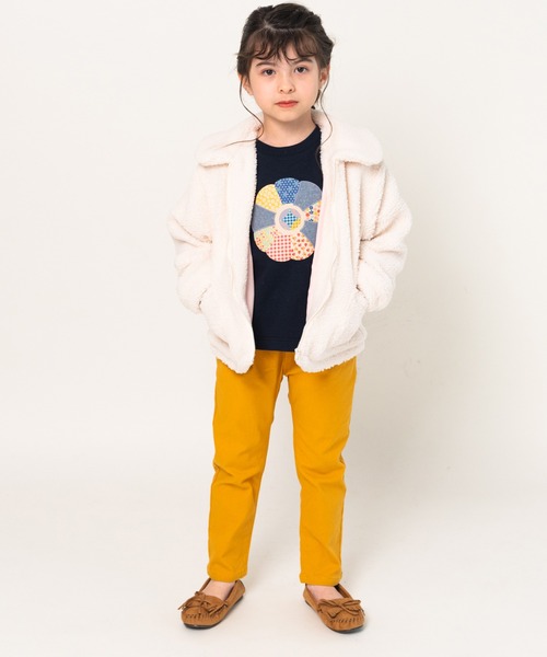 moujonjon（ムージョンジョン） トレーナー パッチワークキルト風お花