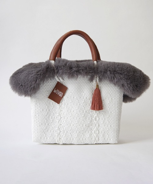 かごバッグ カゴバッグ WOVEN (ウーヴン) / エコファーフラップ