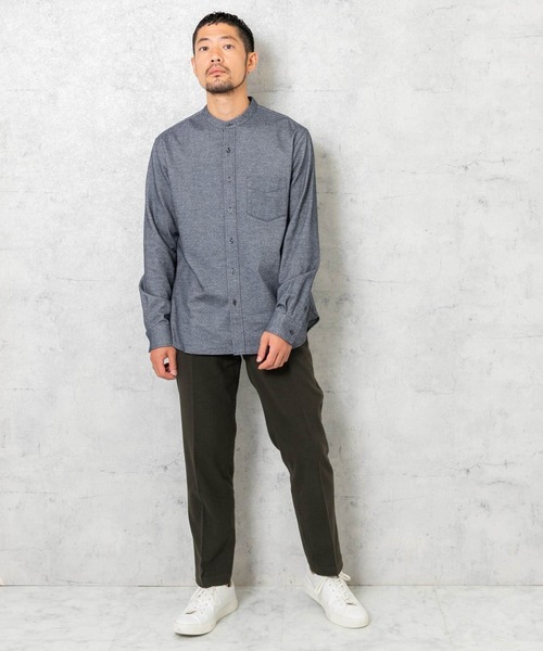 パックマン 　COMOLI 16SS サファリC.P.Oシャツ サイズ1 SHIPS別注】GUY ROVER: リネン キャンバス サファリシャツ
